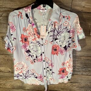 Candies short sleeve button up shirt